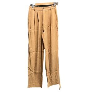 Reformation Camel Brown Mason Women's Relaxed Wide Leg Pants Size 2